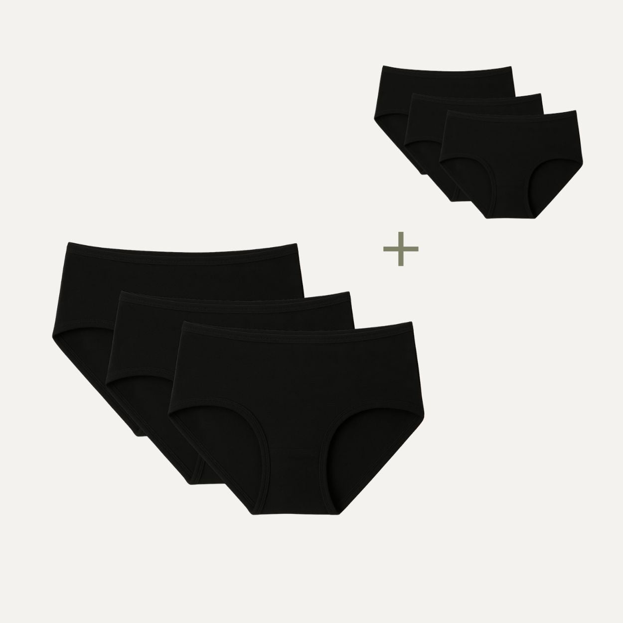 Cooling Bamboo Classic Full Brief 3-Pack Black | + 3 Free