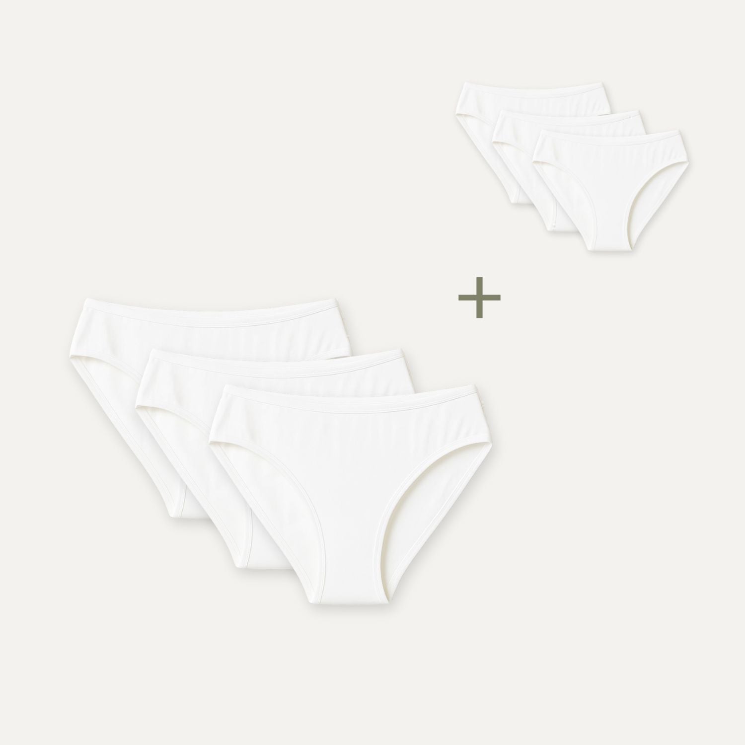 Cooling Bamboo Classic Bikini 3-Pack White | + 3 Free